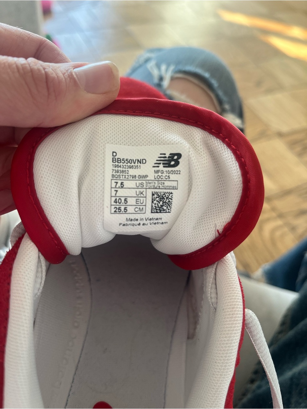 Unworn, Brand New New Balance 550
Suede Pack Team Red M Size 7.5 - Picture 7 of 13